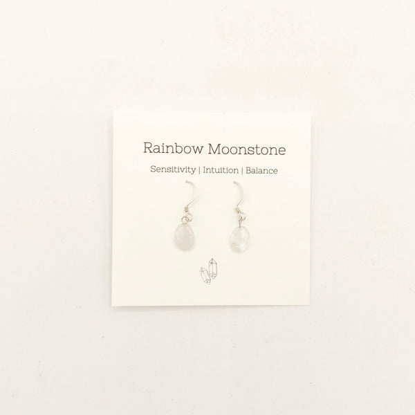 SIMPLY JULES Drop Earrings ~ Rainbow Moonstone