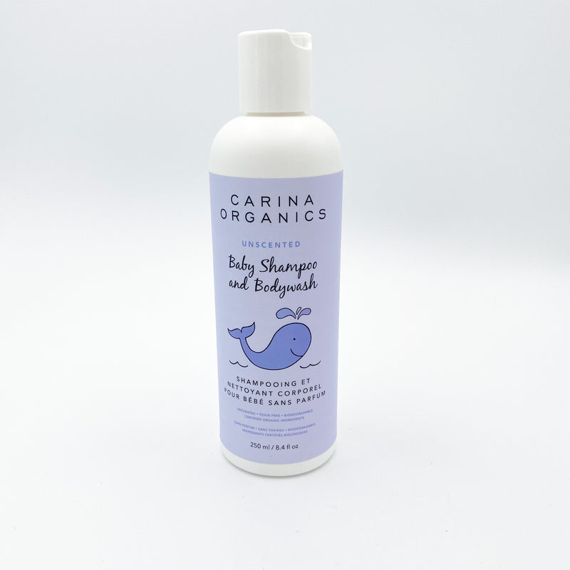 CARINA ORGANICS Baby SHAMPOO & BODY WASH ~ UNscented