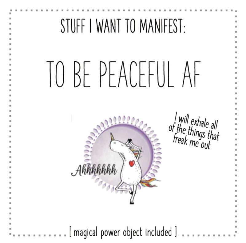 MANIFESTATION CARD To Be Peaceful AF