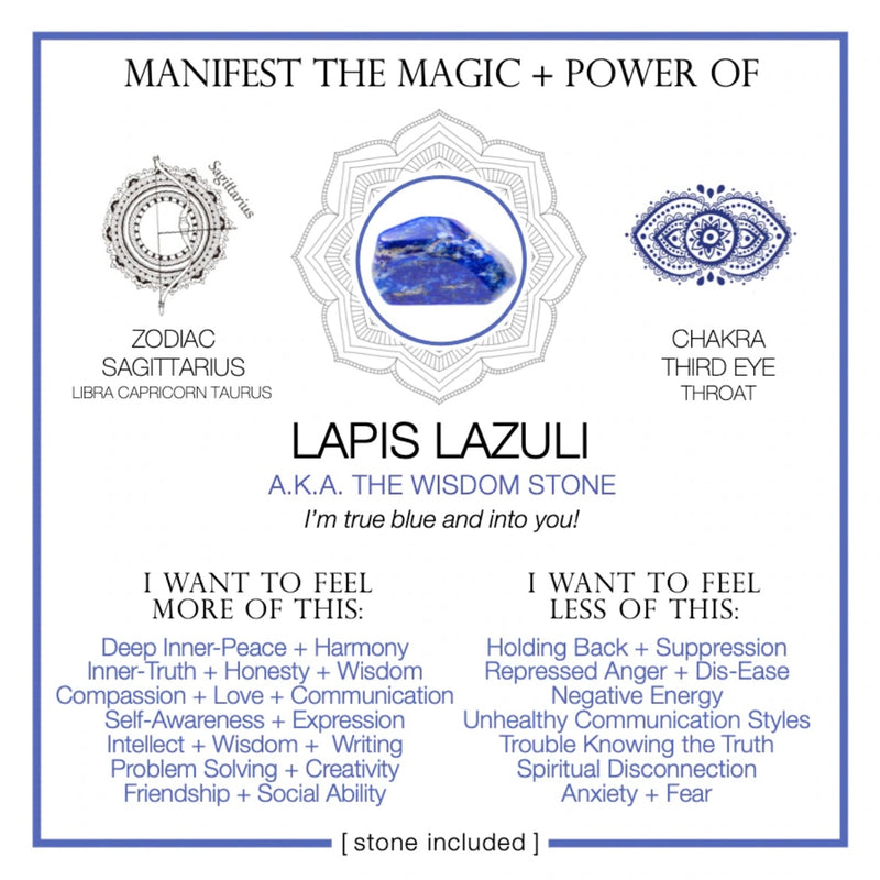 CRYSTAL AFFIRMATION CARD Lapis Lazuli