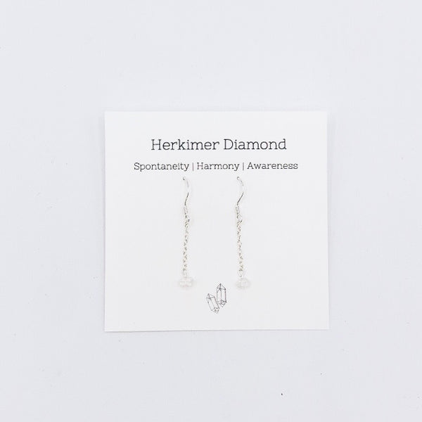 SIMPLY JULES Drop Earrings  ~ Herkimer Diamond