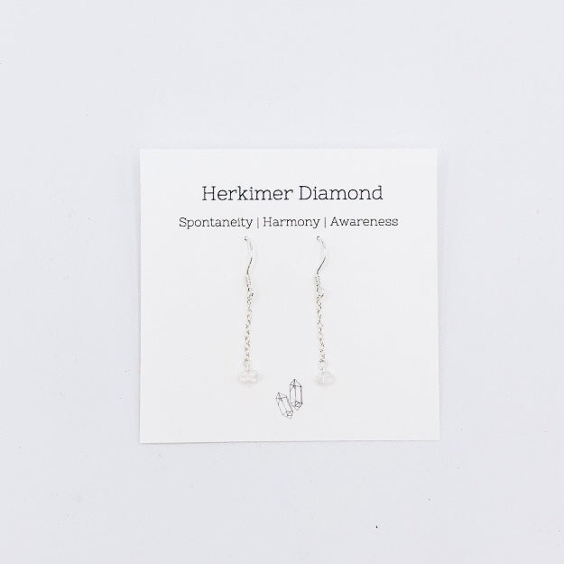 SIMPLY JULES Drop Earrings  ~ Herkimer Diamond