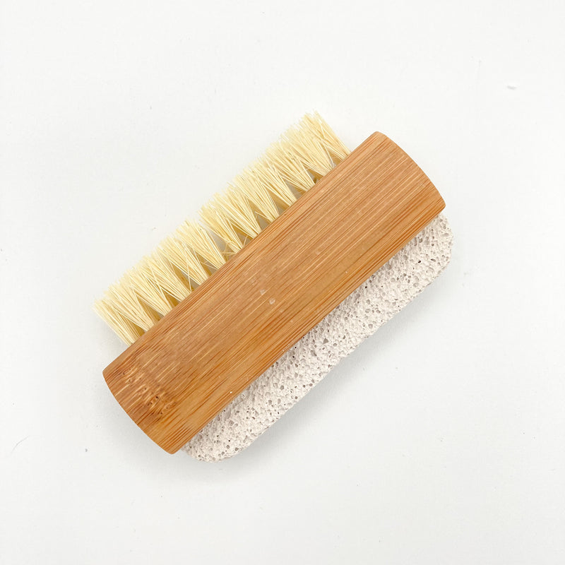 BAMBOO NAIL BRUSH with PUMICE