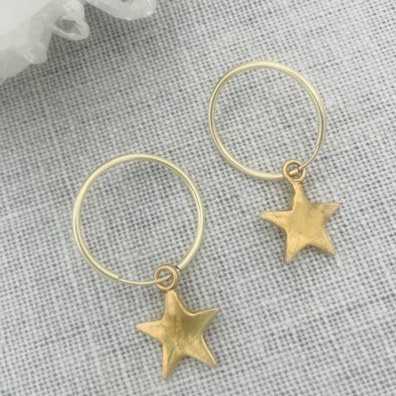 UNION JEWELRY Star Hoop Earrings