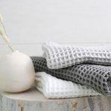 POKOLOKO ORGANIC COTTON Waffle Towels - White