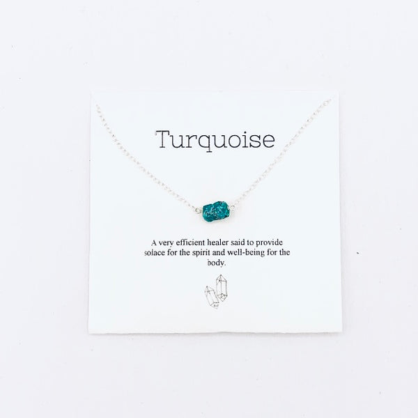 SIMPLY JULES Necklace Raw & Hammered ~ Turquoise