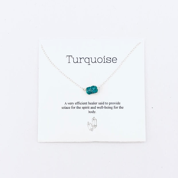 SIMPLY JULES Necklace Raw & Hammered ~ Turquoise