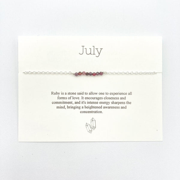 SIMPLY JULES Birthstone Bracelet~ July
