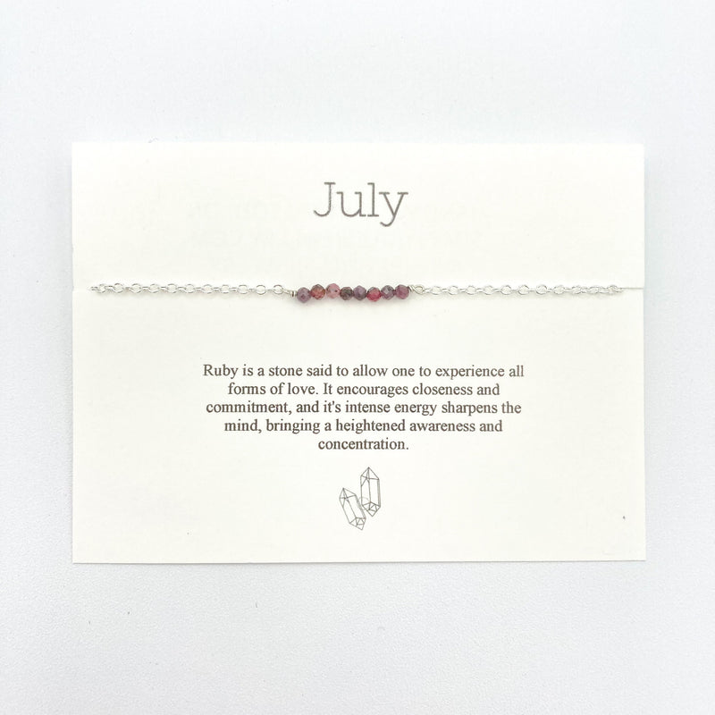 SIMPLY JULES Birthstone Bracelet~ July