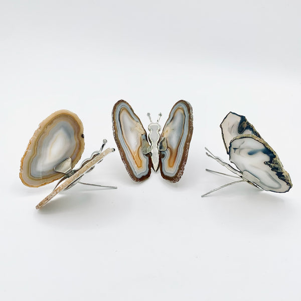 NATURAL AGATE Crystal Butterfly