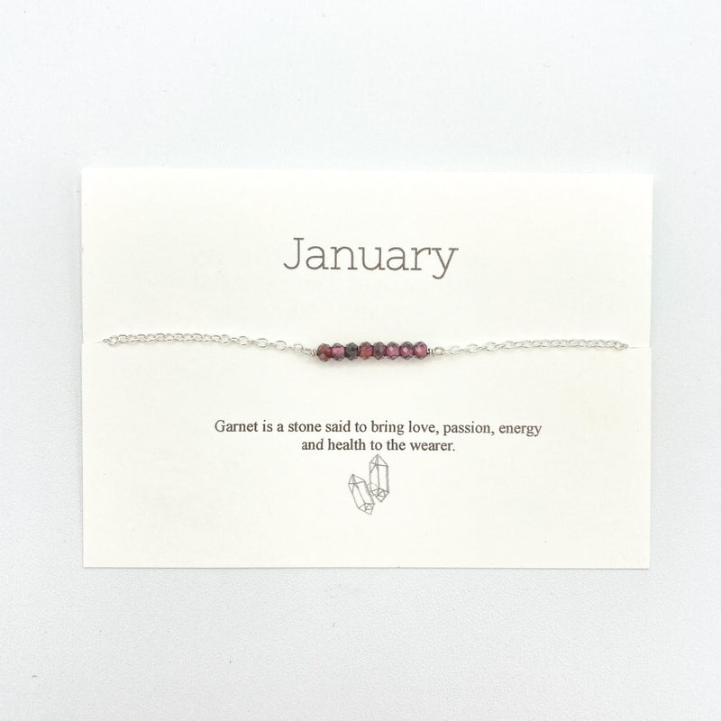 SIMPLY JULES Birthstone Bracelet~ January