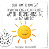 MANIFESTATION CARD Ray of F*cking Sunshine