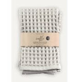 POKOLOKO ORGANIC COTTON Waffle Towels - Light Grey